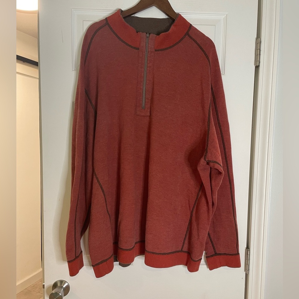 Tommy Bahama Men's Flipshore Half-Zip Reversible Sweatshirt Big & Tall 2XLB